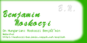 benjamin moskoczi business card